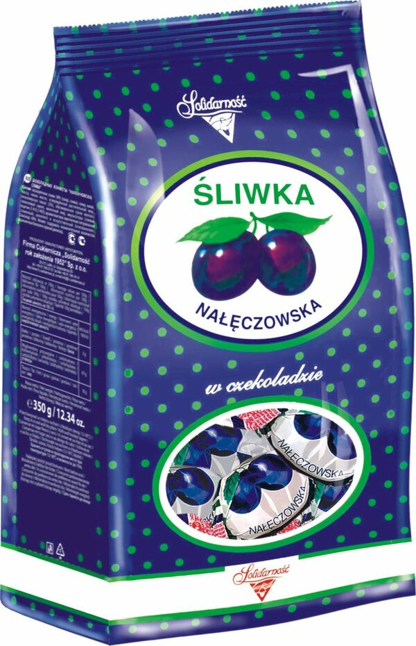 PLUM in CHOCOLATE/ SLIWKA NALECZOWSKA , 350G./ BAG or by weight- price –  Tasty Deli